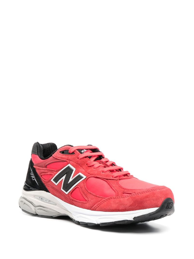 Red Made in Usa 990v3 Low Top Sneakers