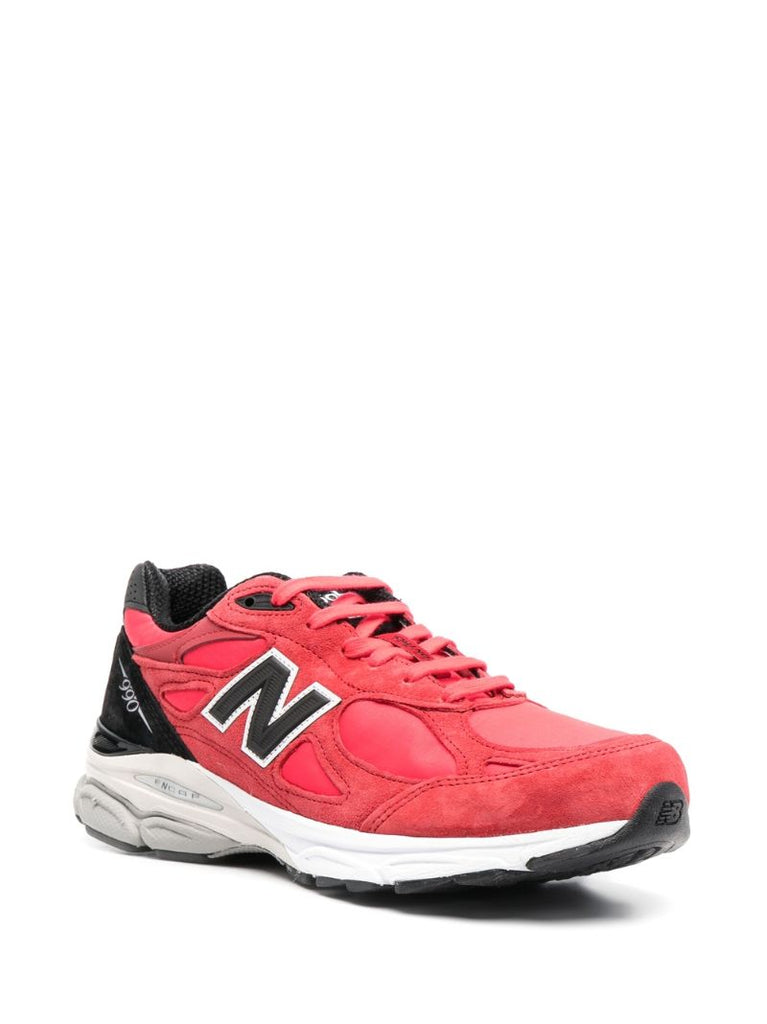 Red Made in Usa 990v3 Low Top Sneakers