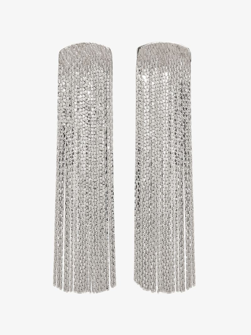 Silver-plated Grand Fil Drop Earrings