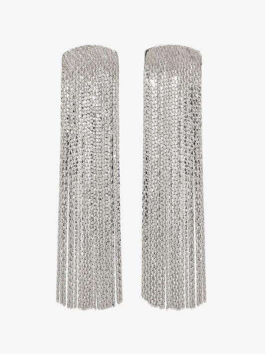 Silver-plated Grand Fil Drop Earrings