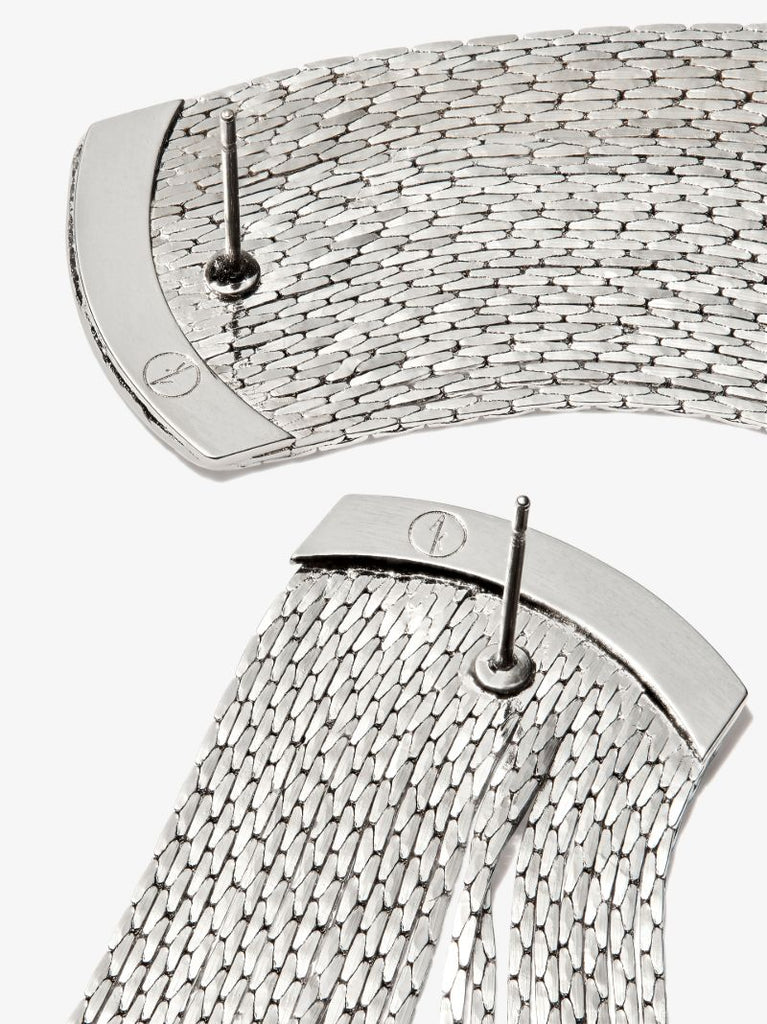 Silver-plated Grand Fil Drop Earrings