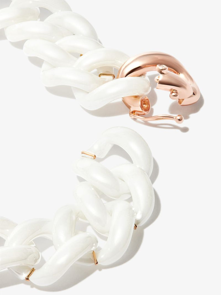 18k Rose Gold Jumbo Curb Link Sapphire Bracelet
