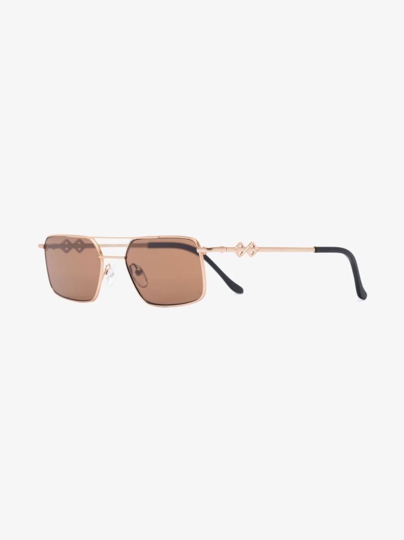 Brown Devon Aviator-style Sunglasses