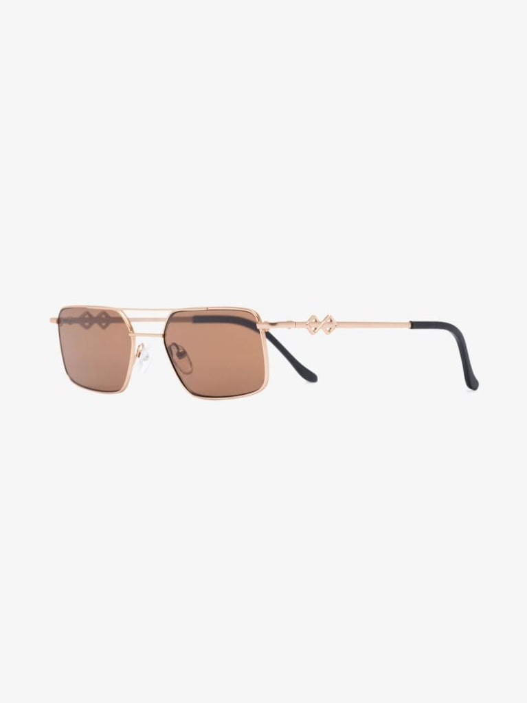 Brown Devon Aviator-style Sunglasses