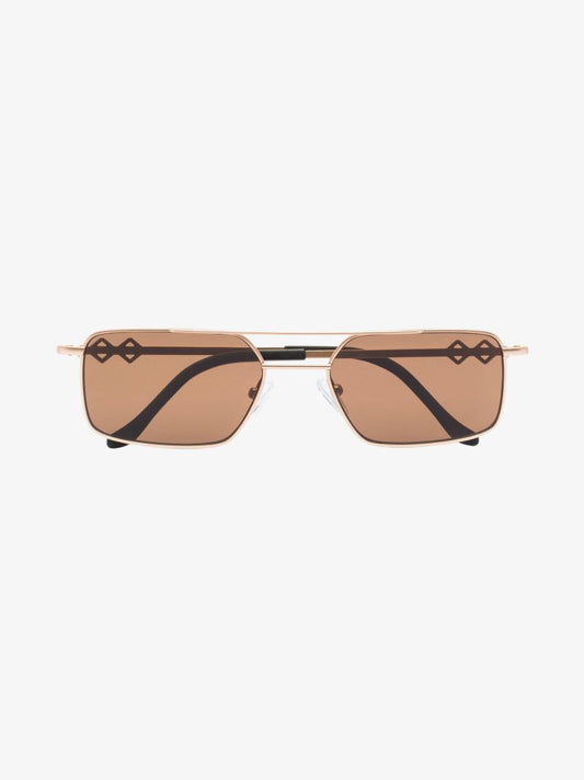 Brown Devon Aviator-style Sunglasses