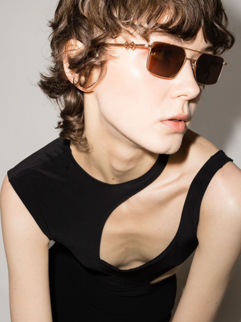 Brown Devon Aviator-style Sunglasses