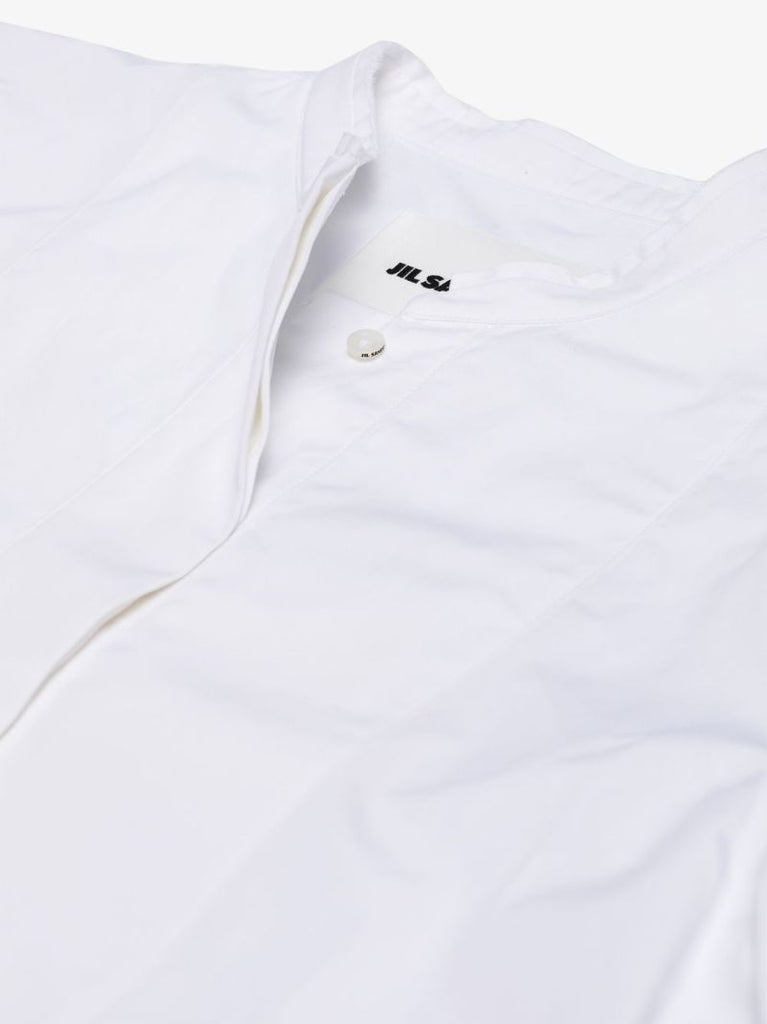 Bib Panel Cotton Poplin Shirt