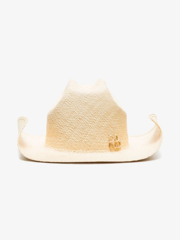 Neutral Monogram-embellished Cowboy Hat