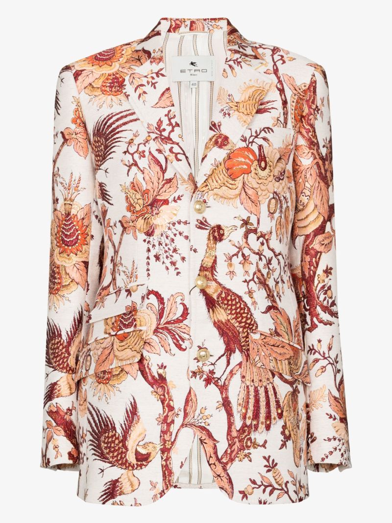 Loto Flower Jacquard Blazer