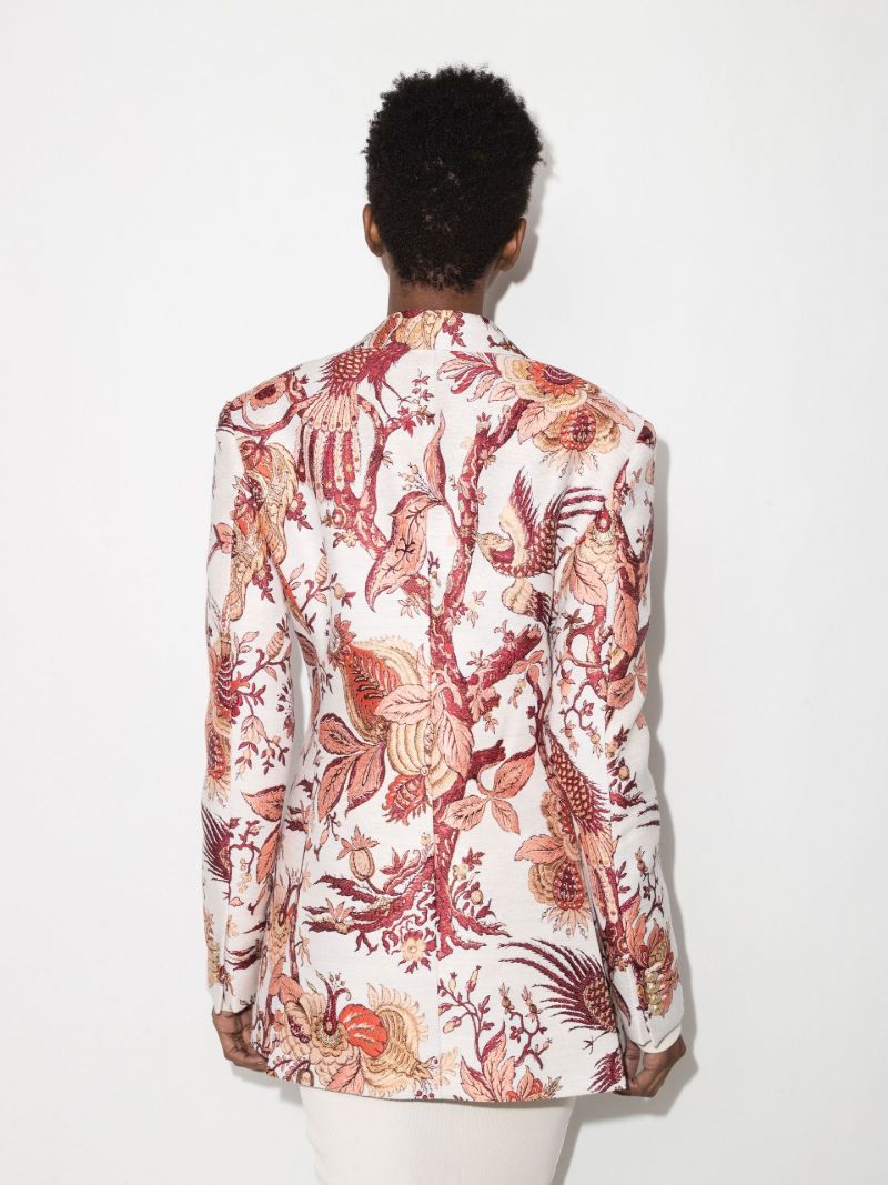 Loto Flower Jacquard Blazer