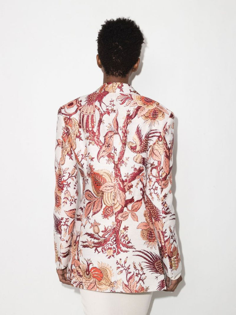 Loto Flower Jacquard Blazer