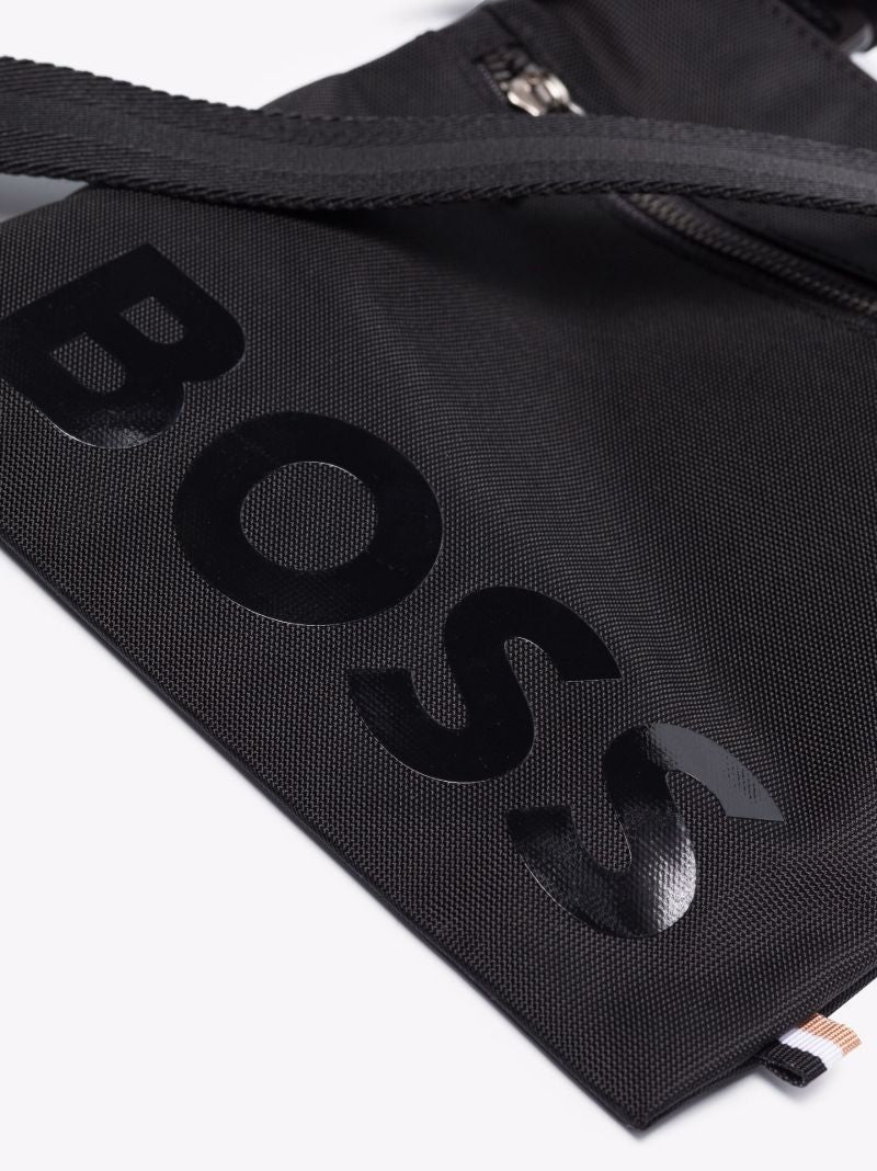 Black Catch Logo Envelope Cross Body Bag
