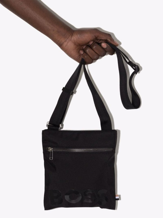 Black Catch Logo Envelope Cross Body Bag