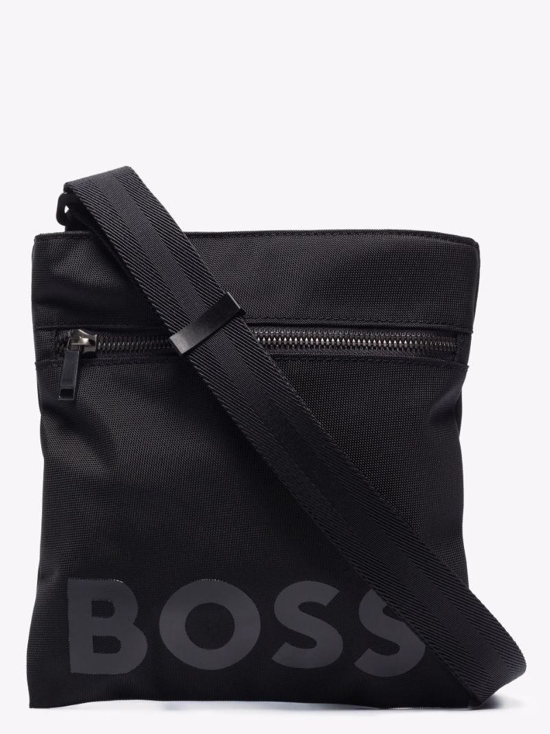 Black Catch Logo Envelope Cross Body Bag