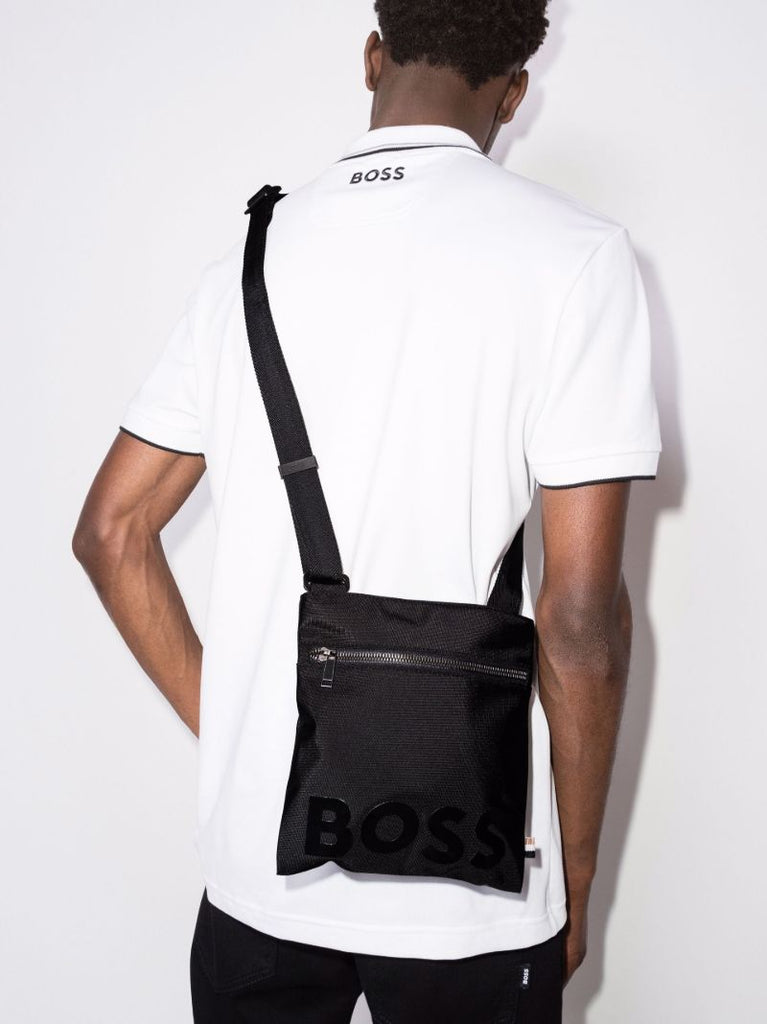 Black Catch Logo Envelope Cross Body Bag