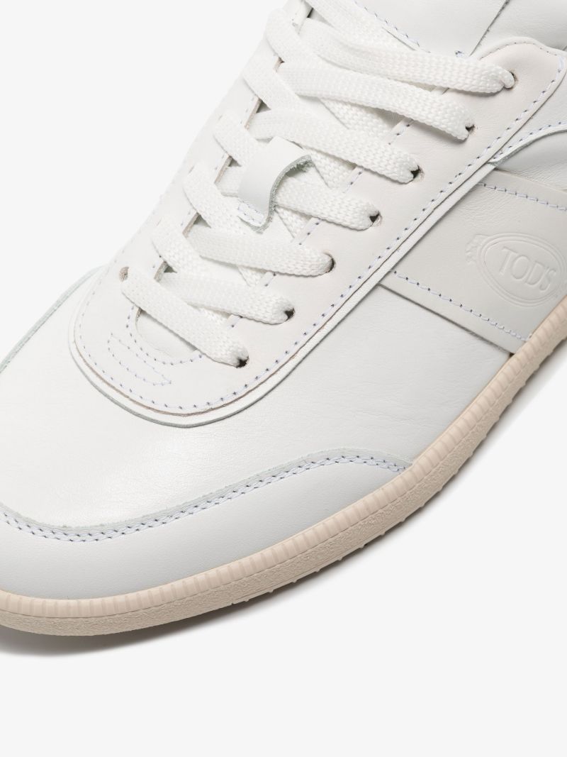 White Tabs Low Top Leather Sneakers