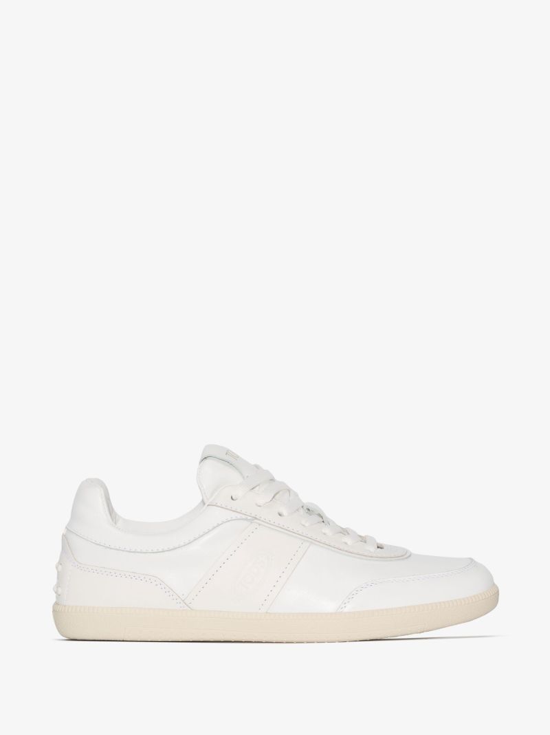 White Tabs Low Top Leather Sneakers