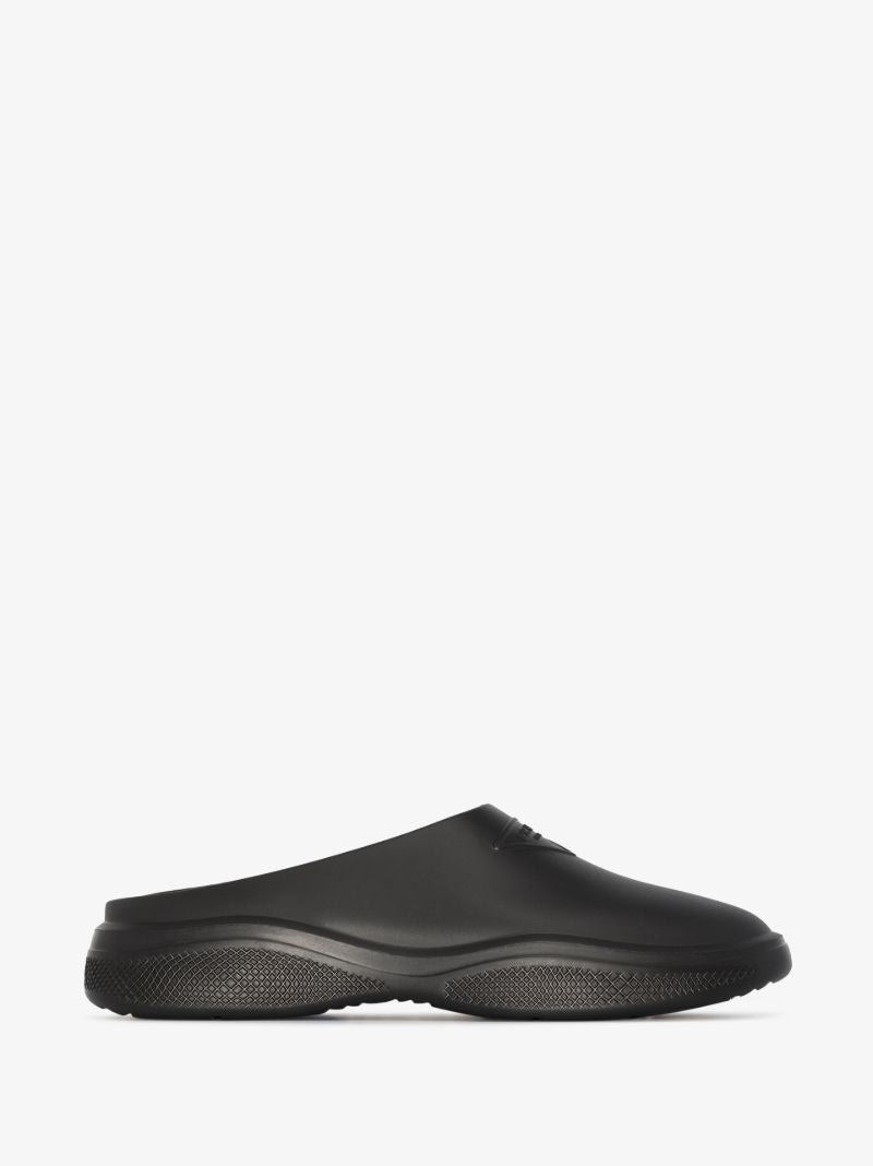 Black Logo Slip-on Mules