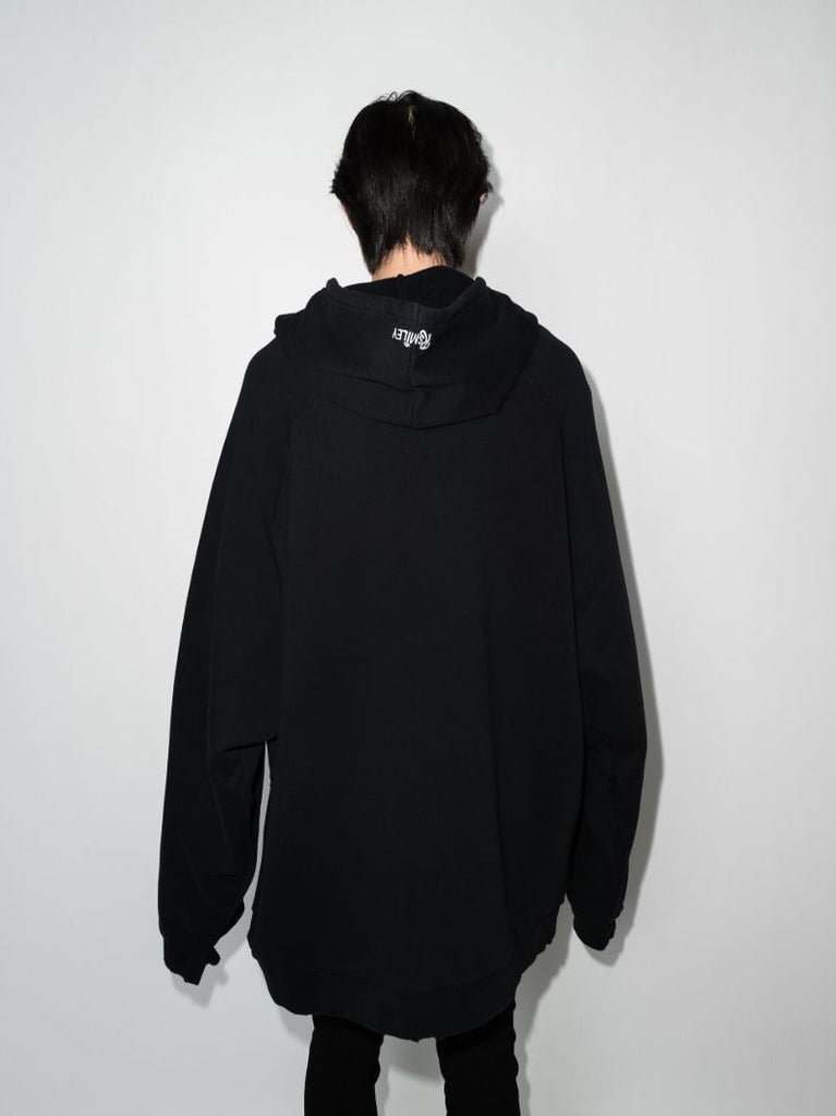 X Smiley Print Cotton Hoodie