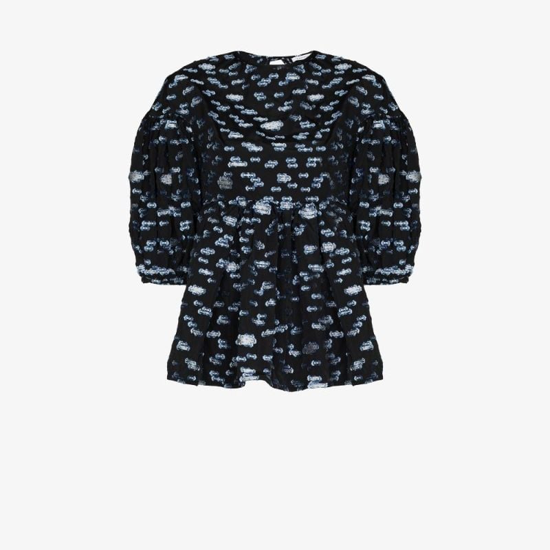 Jerry Jacquard Peplum Top
