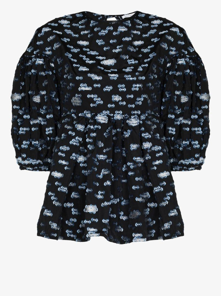 Jerry Jacquard Peplum Top
