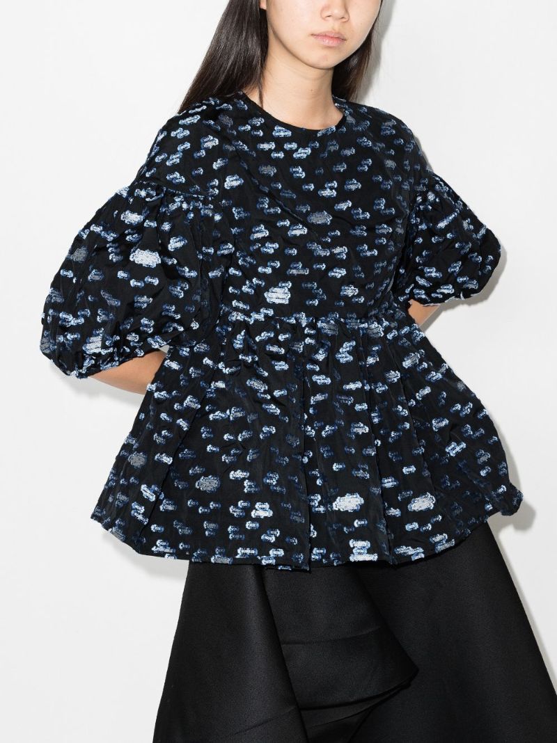 Jerry Jacquard Peplum Top