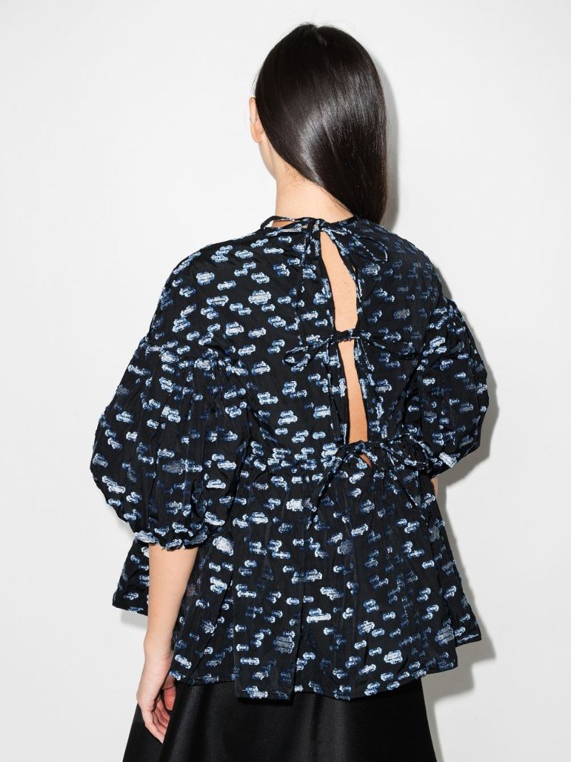 Jerry Jacquard Peplum Top
