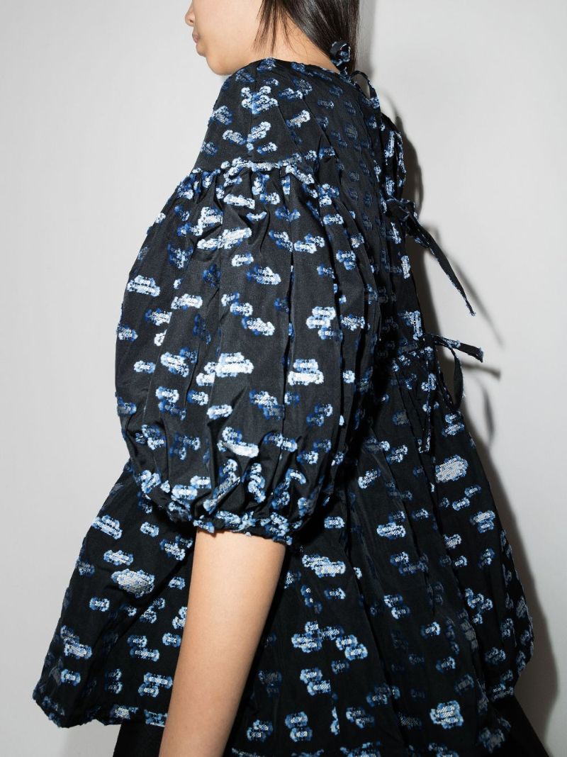 Jerry Jacquard Peplum Top