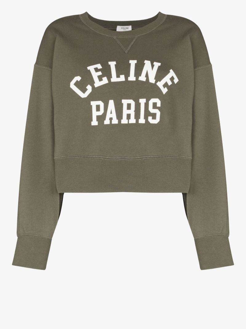 Logo Print Cropped Sweatshirt
