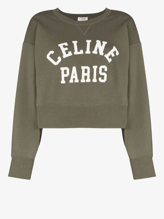 Logo Print Cropped Sweatshirt