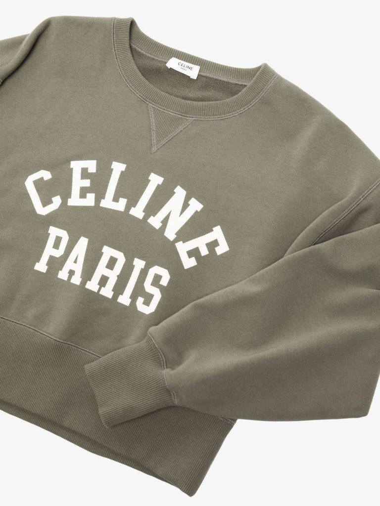 Logo Print Cropped Sweatshirt
