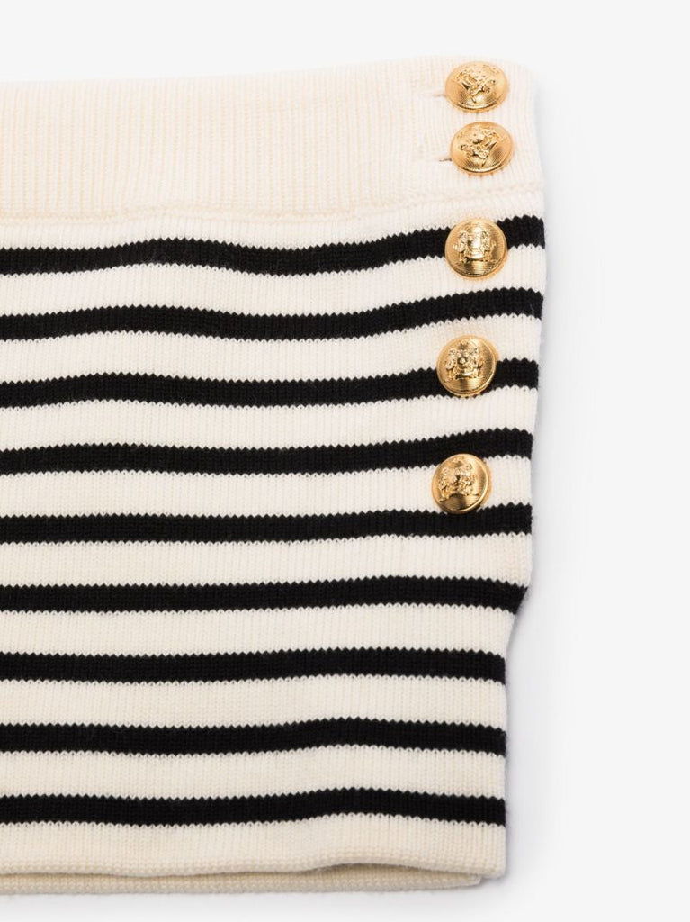 Striped Wool Bandeau Top