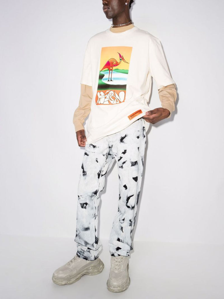 Abstract Print Cotton T-shirt