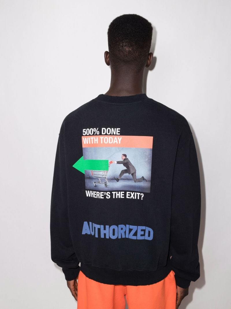 A.f. Authorized Printed Cotton Sweatshirt