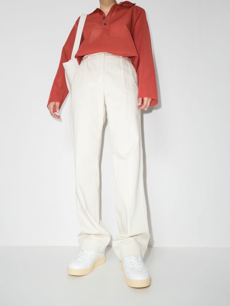 White Low Top Leather Sneakers