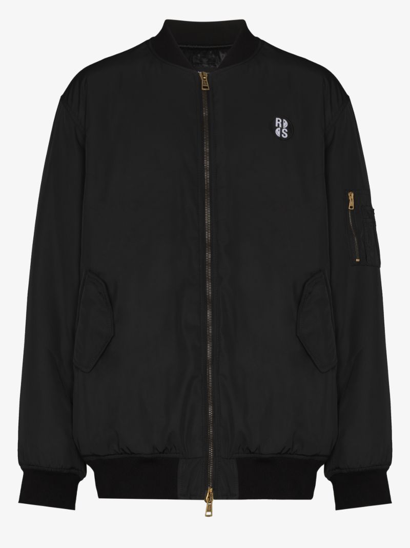 X Smiley Print Bomber Jacket