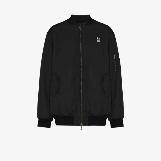 X Smiley Print Bomber Jacket