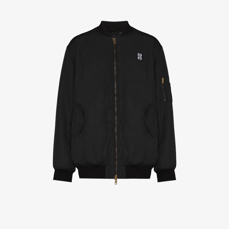 X Smiley Print Bomber Jacket
