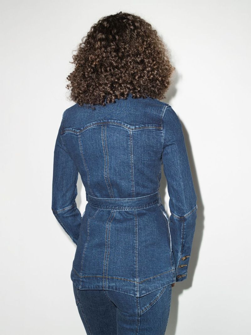 Maeve Belted Denim Jacket