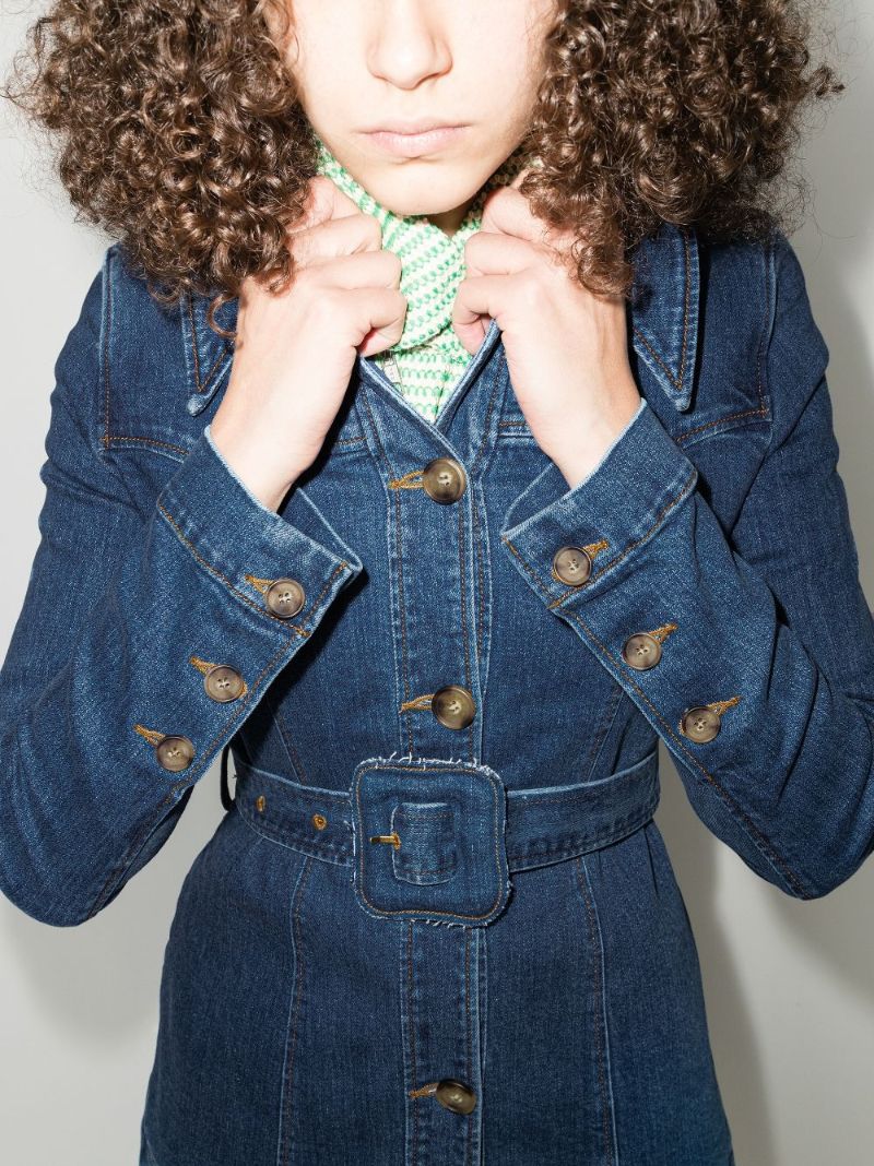 Maeve Belted Denim Jacket