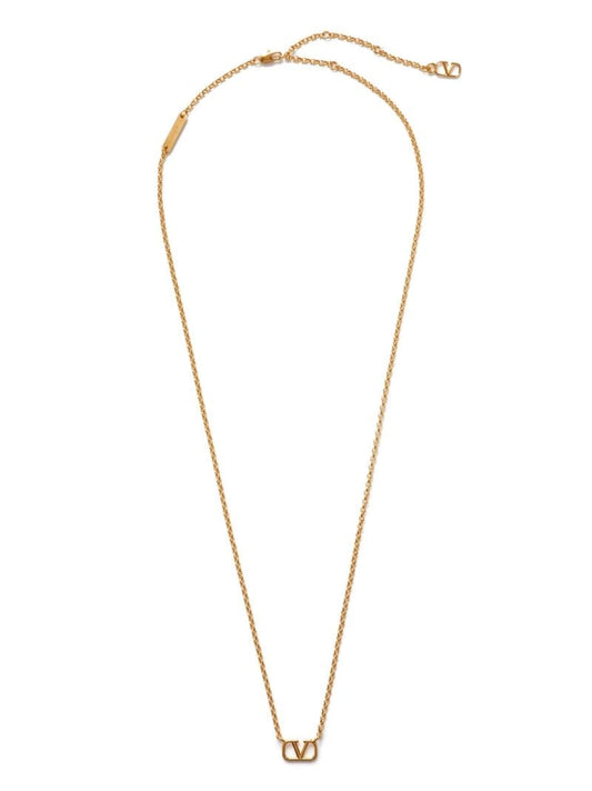 Gold-tone Vlogo Signature Chain Necklace