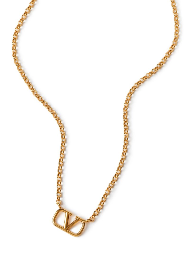 Gold-tone Vlogo Signature Chain Necklace