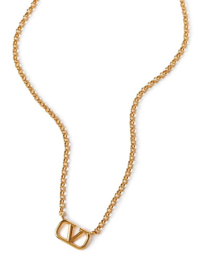 Gold-tone Vlogo Signature Chain Necklace