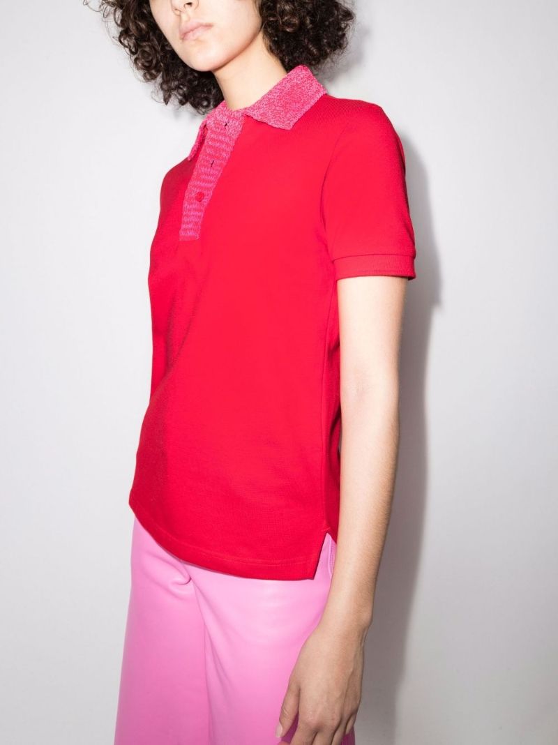 Contrast Collar Cotton Polo Shirt