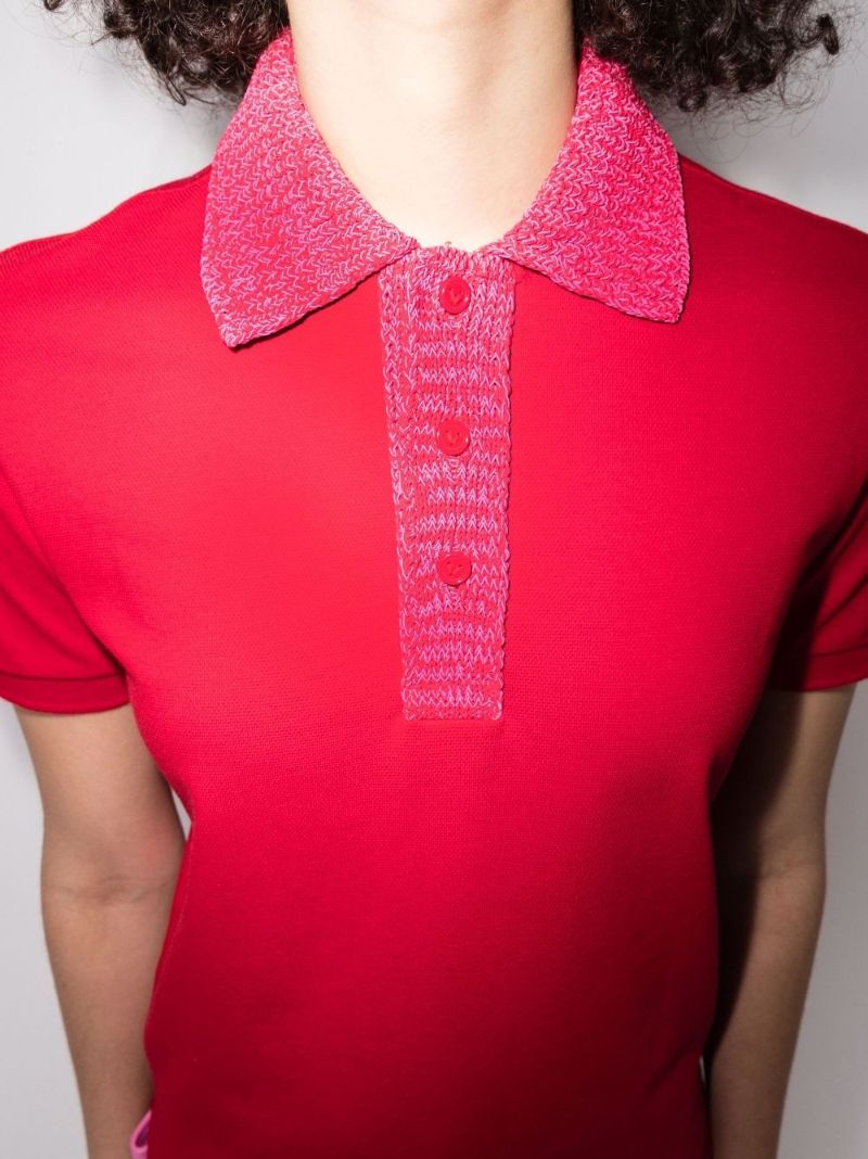 Contrast Collar Cotton Polo Shirt