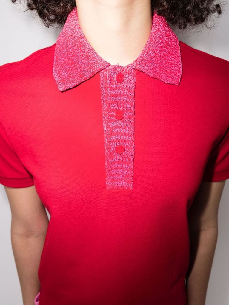 Contrast Collar Cotton Polo Shirt