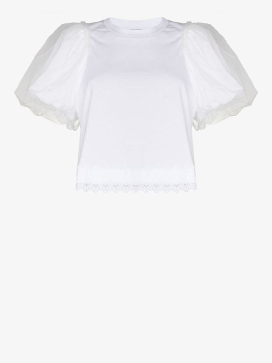 Puff Sleeve Cotton Blouse