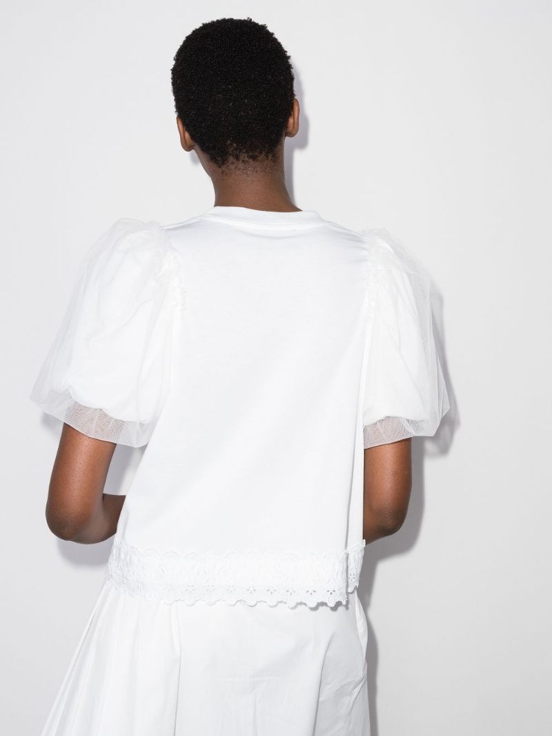 Puff Sleeve Cotton Blouse