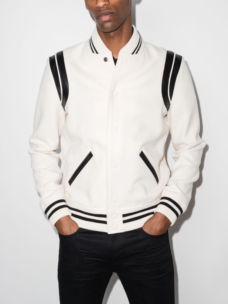 White Teddy Wool Bomber Jacket