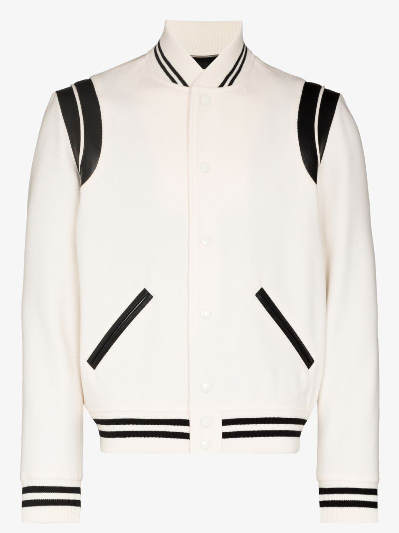 White Teddy Wool Bomber Jacket